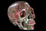 Realistic, Carved Rhodonite Skull #116512-1